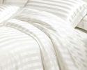 Taihu Snow Silk Simple Luxury White Stripe Mulberry Silk Sheet Set