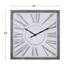 DecMode 25" Gray Metal Wall Clock