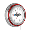 NASCAR Chrome Double Rung Neon Clock