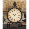 DecMode 17" Brown Metal Scroll Clock