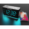 Emerson SmartSet Alarm Clock Radio with Bluetooth Speaker, USB Charger for iPhone and Android, Night Light, and Cyan LED Display