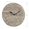 La Crosse Clock 12-inch Sunwashed Wood Brown Quartz Analog Clock, 404-3430W