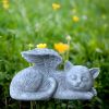 1pc Resin Angel Pet Statue, Dog Cat Memorial Garden Statue, Indoor Outdoor Decor Home Memorial Garden Grave Marker Statue, Lawn Yard Garden Ornament